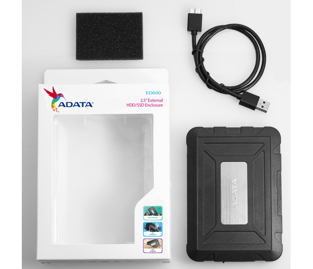 ADATA Obudowa do dysku 2.5" ED600 (USB 3.1, czarny) - 436649 - zdjęcie 2